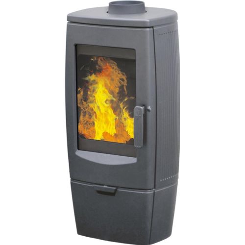 Plamen Gala Kaminofen Grau 8 kW – Gusseisenofen, , raumluftunabhängig