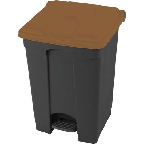 Treteimer fürAbfall JVD aus 70% recyceltem Kunststoff, entspricht HACCP-Vorschriften, schwarz, Inhalt:70 L