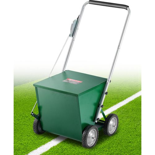 VEVOR Trockenlinienmarkierer Linienmarker (5 / 10 cm Linien) Trockenlinienkreide für das Feld, mit Gummi-Einstellgriff, große Pulverkapazität von 29,5 kg, für Baseball- und Softball-Infield, grün