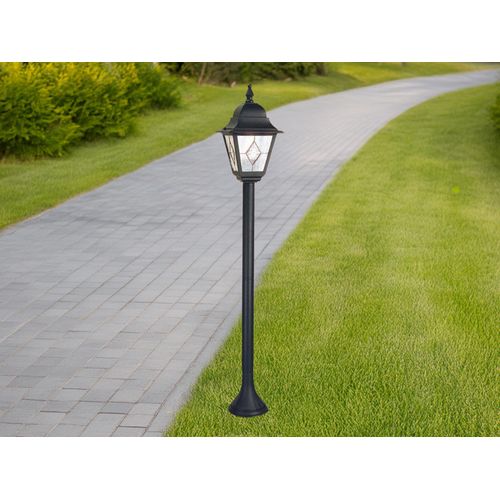 Landhausstil LED Wegeleuchte mit Bleiglas zur Garten Wegbeleuchtung, Höhe 109cm