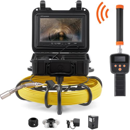 SucceBuy Kanalisation Kamera Rohr Inspektion Kamera w / 512hz Sonde 9in 720p Bildschirm 165 ft