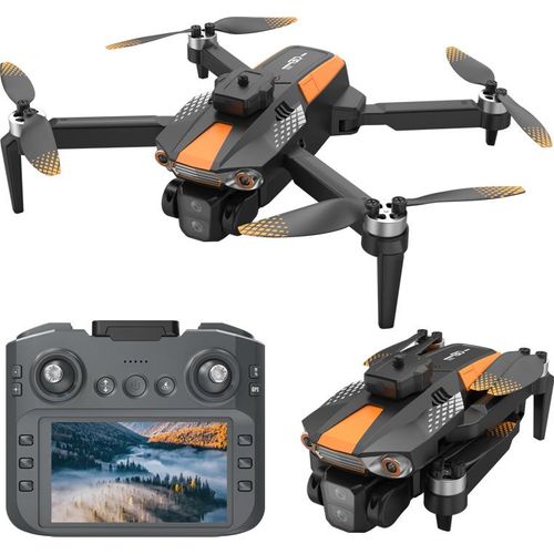 AIORBER Drohne, mit EIS-Kamera, Intelligenter Flugmodus, Flugzeit bis zu 22 min, GPS-Automatik, faltbar, bürstenlose Motoren, 30x28x6,5cm, Schwarz