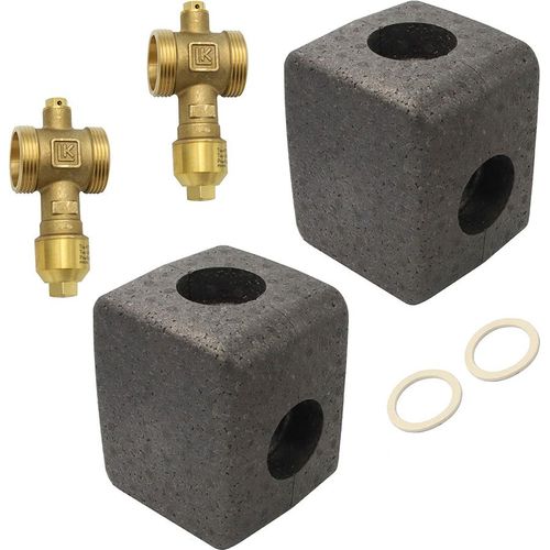 2 x Sicherheitsventil und Isolierung G 1 1/4"/DN32 LK 556 Set