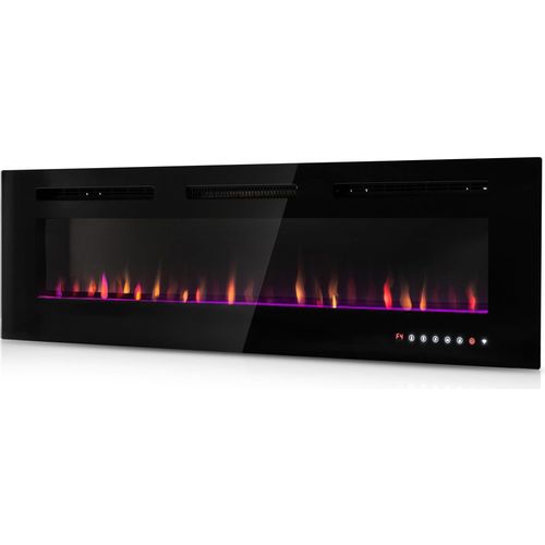 Termofol Elektrokamin - Kamin Elektrisch - Elektrokamin mit Heizung und Kaminfeuer - Schwarz - 152,4 cm