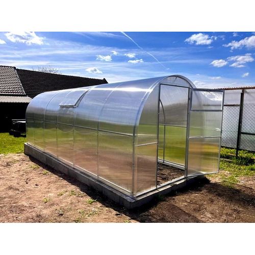 Garten Dream Polycarbonat-Gewächshaus "MINI" 2x4m aus Stahl, mit 6mm Polycarbonat