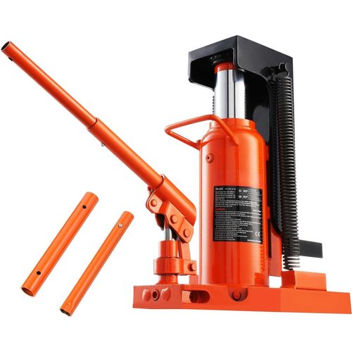 SucceBuy Hydraulikheber, 10 Tonnen einseitiger Heber, 20 Tonnen maximale Hubkapazität, 1,2-7,5 Zoll Zehenhöhe, 12,6-18,9 Zoll maximale Höhe, lufthydraulischer Greiferheber für Maschinen, Industrie