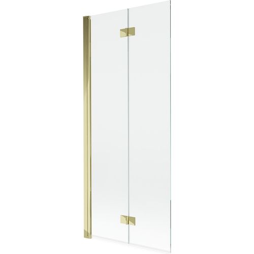 Mexen Mist 2-flügelige Duschwand links 80 x 150 cm, transparent, gold - 8A9-080-002-50-00-L