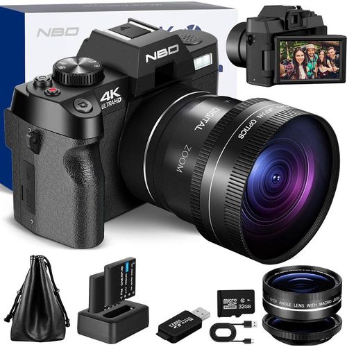 NBD 4K-Video, Kamera 48 MP, 16 fach Zoom, manuelle Fokussierung, Weitwinkel, lange Akkulaufzeit, 8 scene mode, WIFI.