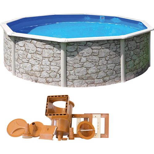 Summer Fun Premium Rundpool-Set Steinoptik 4,60 x 1,20 m