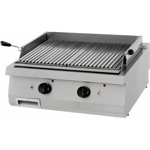 Maxima - Gastro Heavy Duty Lavasteingrill - Doppeleinheit - 70 cm Tief - Gas