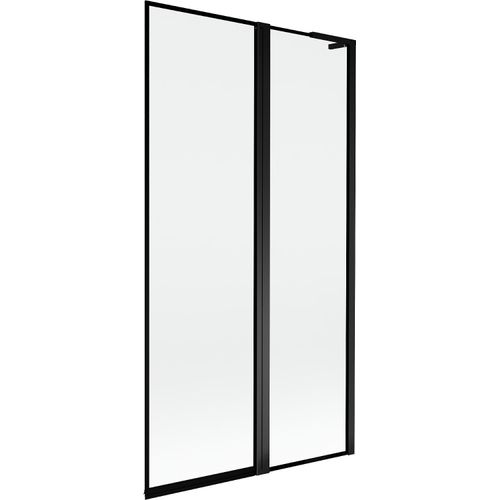 Mexen Mist L Badewannenfaltwand 2-flügelig rechts 100 x 150 cm, schwarzer Rahmen, schwarz - 8A9L-100-011-70-70-P