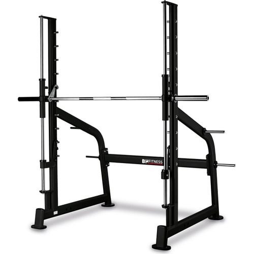 Multipresse-Kraftstation, Multipower-Ständer, Kniebeugen-Hantelbank