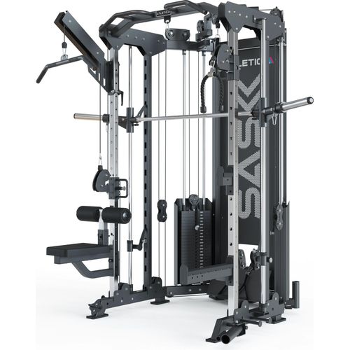 ATLETICA SAS | Multipresse | Unilaterale Zugübungen | Studio-Qualität für zuhause | Maximale Effizienz | Trainiere alle Muskelgruppen mit nur einem Gerät