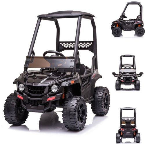 Chipolino Kinder Elektrofahrzeug Off Road Stoßdämpfer Radio Fernbedienung Gurt schwarz