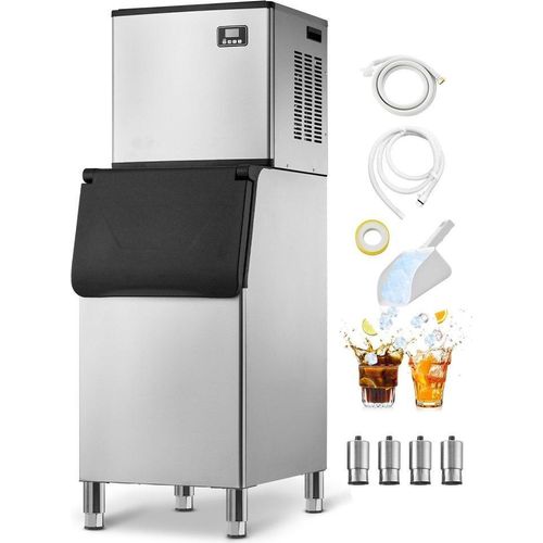 Kommerzieller Eiswürfelbereiter 181,4kg/Tag - Eiswürfelmaschine mit 136kg Vorratsbehälter - Ideal für Restaurant und Gastronomiebetrieb