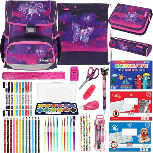 Herlitz Schulranzen Set Loop Plus Magic Unicorn 20-teilig gefüllt