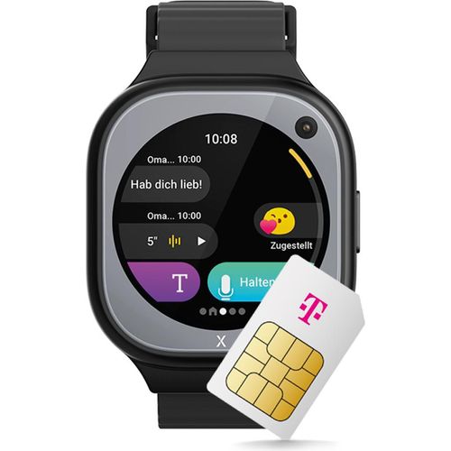 X6 Pro eSIM Kinder Smartwatch in Schwarz: Perfekte Begleitung für Ihre Kleinen im Telekom Netz