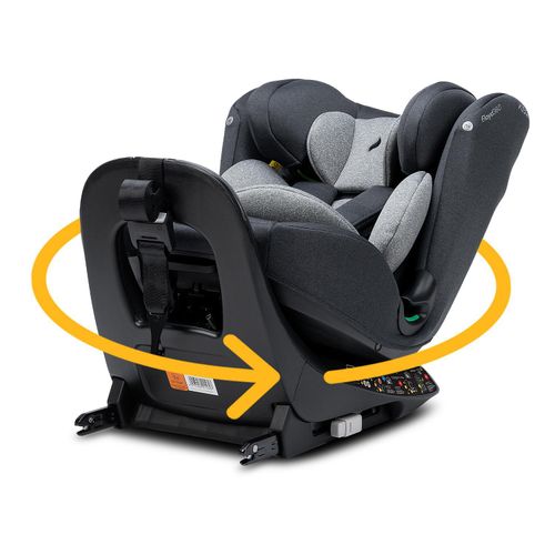 Osann Floyd360 i-Size, drehbarer Kindersitz 40-150 cm, Reboarder mit Isofix und Top-Tether - Dark Grey Melange