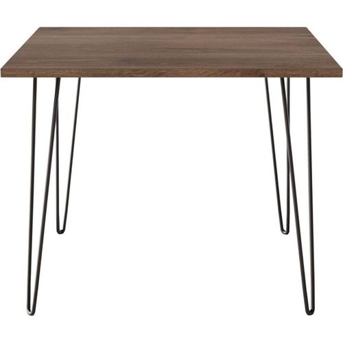 KOLM Tisch HAIRPIN 90 x 90 cm für Küche, Wohnzimmer, Esszimmer Schokoladen-Eiche