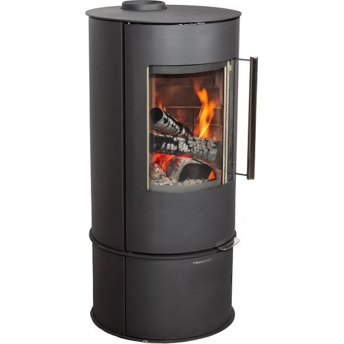 Kaminofen Dauerbrand Rund Schwarz Holzofen 9 kW Hosseven 7000 Holz Ofen Mehrfachbelegung Kamin Heizofen Dauerbrandofen