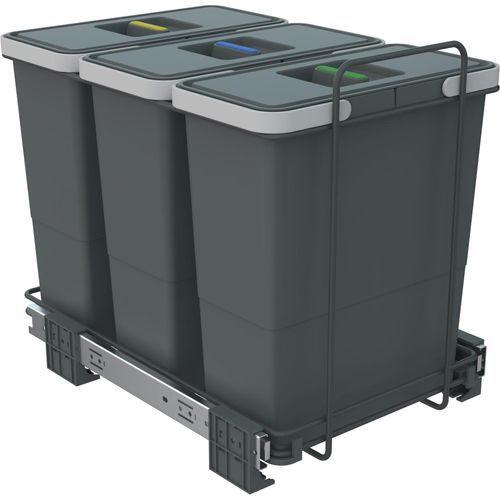 Abfallsammler Ecofil PF01 34B4 12+12+12L mit Deckel voll ausziebar Korpusbreite ab 40 cm