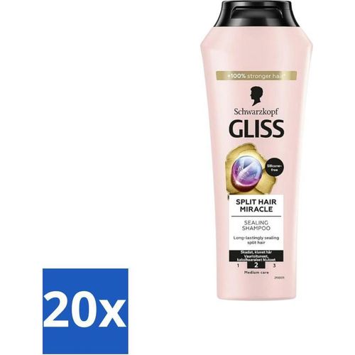 Gliss-Kur - Shampoo - Spliss Wunder - Repariert Spliss - 400 ml - Vorteilspack - 20 Stücke