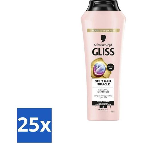 Gliss-Kur - Shampoo - Spliss Wunder - Repariert Spliss - 400 ml - Vorteilspack - 25 Stücke