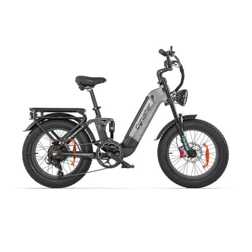 E-Bike Cityrad 20*4 Zoll Elektrofahrrad, 250W 48V20Ah Vollfederung, Shimano 7-Speed