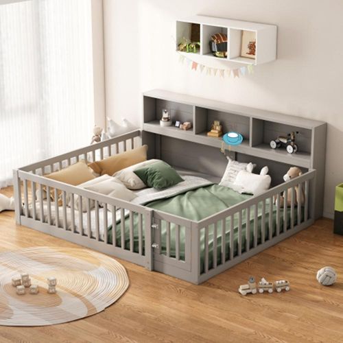 Kinderbett, Daybett, Schlafsofa, Bettseite mit Staufach, Bett mit Lattenrost ( Ohne Matratze)140*200cm