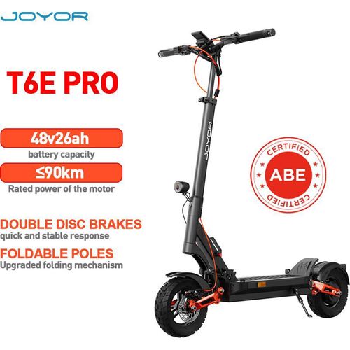 JOYOR T6E PRO E-Scooter mit ABE, 500W Motor, 48V 26Ah Akku, bis 90 km