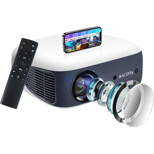 L007 Full HD Beamer, 1080p Projektor, 500 ANSI, Auto Keystone, 4K/8K Dekodierung, Für Heimkino & Büro