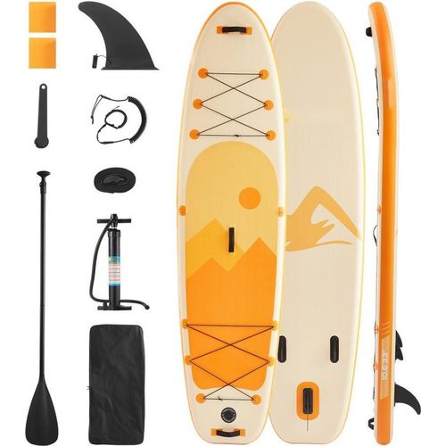 Aufblasbares Stand Up Paddle Board 3,23m - SUP Surfboard mit Paddelzubehör - Ideal zum Paddeln, Surfen