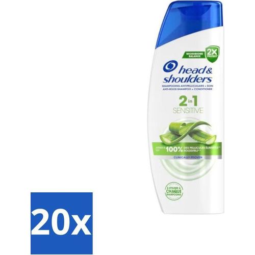Head & Shoulders - 2in1 Sensitive - Anti-Schuppen-Shampoo & Spülung - Aloe Vera - 270 ml - Vorteilspack - 20 Stücke