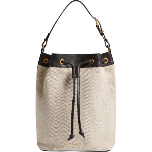 Ted Baker Schultertasche Umhängetasche Tashah Belt Detail Canvas Herringbone Shoulder Bag Brn-Choc beige