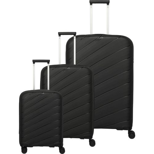 travelite Burano 4W Trolley-Set L / M / S Black schwarz 75cm