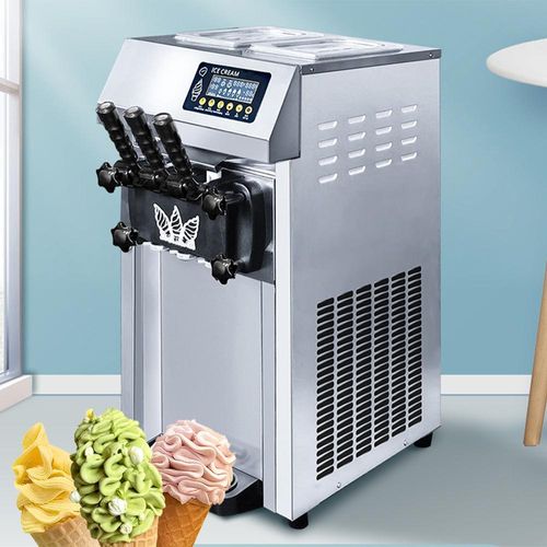 Eismaschinen Kommerzielle Softeismaschine 1250 W. 3Geschmack mit Display Eiscrememaschine Speiseeismaschine /RBJL/
