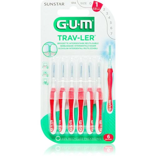 G.U.M Trav-Ler Interdental Interdentale Tandenragers 0,8 mm 6 st