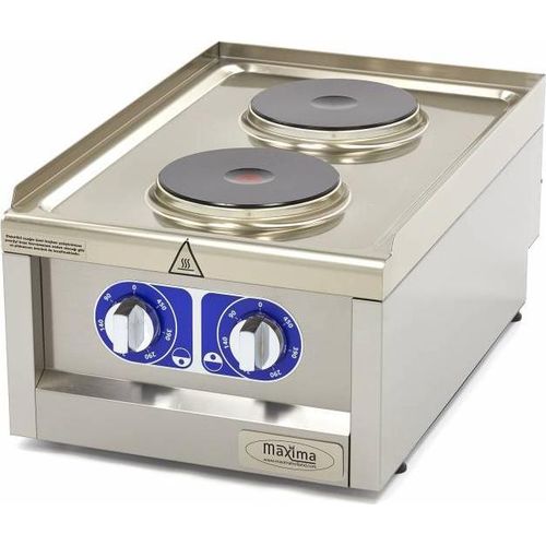 Maxima - Gastro Kochfeld - 2 Brenner - Einzeleinheit - 60 cm Tief - Elektrisch