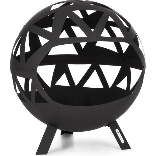 Blumfeldt Feuerschale, Robuste Outdoor Stahl-Feuerschale Groß für Balkon & Camping, Mobile Feuerschale 68 cm, Feuerschalen mit Standfuß, Wetterfeste Feuerschale für den Garten, Runde Feuerstelle