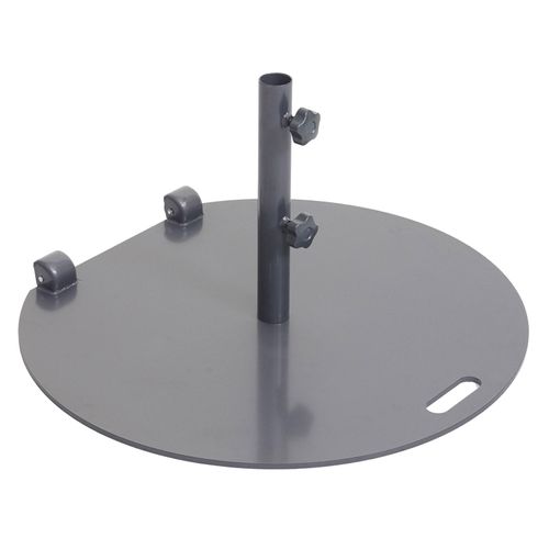 Sonnenschirmständer MCW-A33, Schirmständer Sonnenschirmfuß Sonnenschirmhalter, rollbar, Metall, 22kg Ø 69cm ~ grau