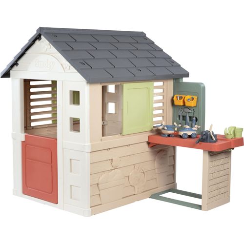 Spielhaus SMOBY "Smoby Life Natur mit Werkstatt", bunt, Spielhäuser, KinderB:151cm H:127cm T:111cm, Kunststoff, Spielhaus, Made in Europe, B:151cm H:127cm T:111cm