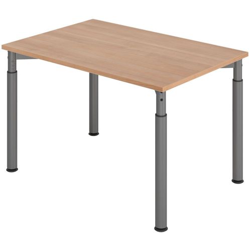 HAMMERBACHER höhenverstellbarer Schreibtisch VYS12/N/G nussbaum