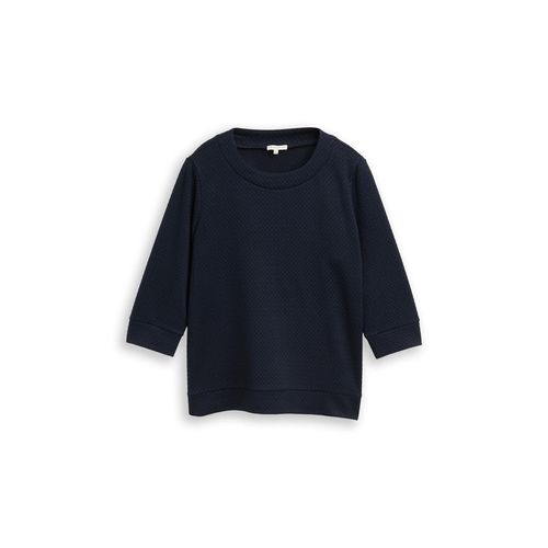 TOM TAILOR Damen Plus Size - Boxy Fit Sweatshirt, blau, Uni, Gr. 46