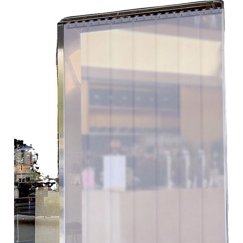 Vorhang aus PVC, Maße 200x18 cm, Dicke 2 mm, Temperaturbeständigkeit -5°C bis 50°C, Anzahl der Paneele 7