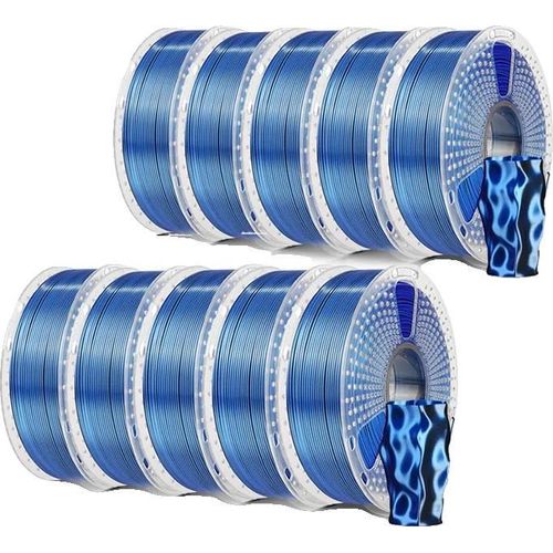 3D-Drucker-Filament, Seiden-PLA-Material, Dual-Farboptionen, Schwarz Blau
