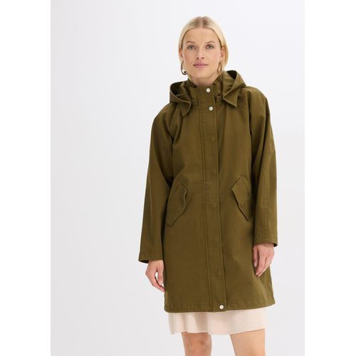 bonprix Wasserabweisender Parka, grün, Gr.48, Parka, wasserabweisend, 98% Baumwolle (organic)