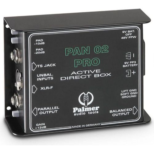 Palmer PAN 02 PRO - Professionelle DI-Box aktiv, schwarz