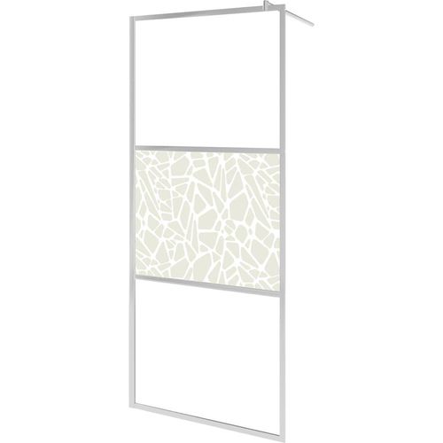 vidaXL Duschwand für Begehbare Dusche ESG-Glas Steindesign 80x195 cm