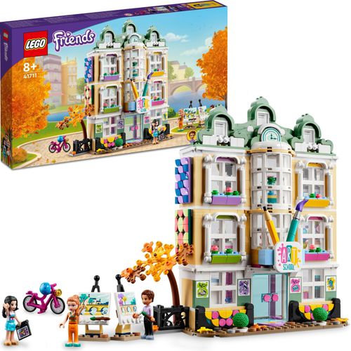 LEGO 41711 Friends Emmas Kunstschule, Heartlake City Schule mit 3 Mini-Puppen