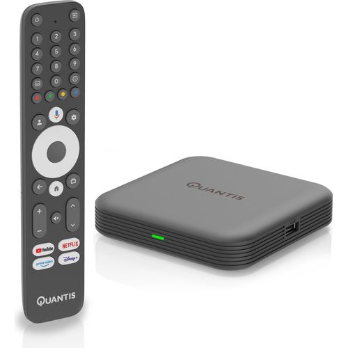 Quantis QE700 4K UHD Streaming Box, Google TV, Chromecast, 32GB
